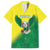Nigeria Cricket Custom Family Matching Off Shoulder Short Dress and Hawaiian Shirt Najeriya Angry Eagle Flag Motif - Wonder Print Shop