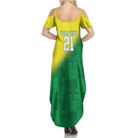 Nigeria Cricket Custom Family Matching Summer Maxi Dress and Hawaiian Shirt Najeriya Angry Eagle Flag Motif - Wonder Print Shop