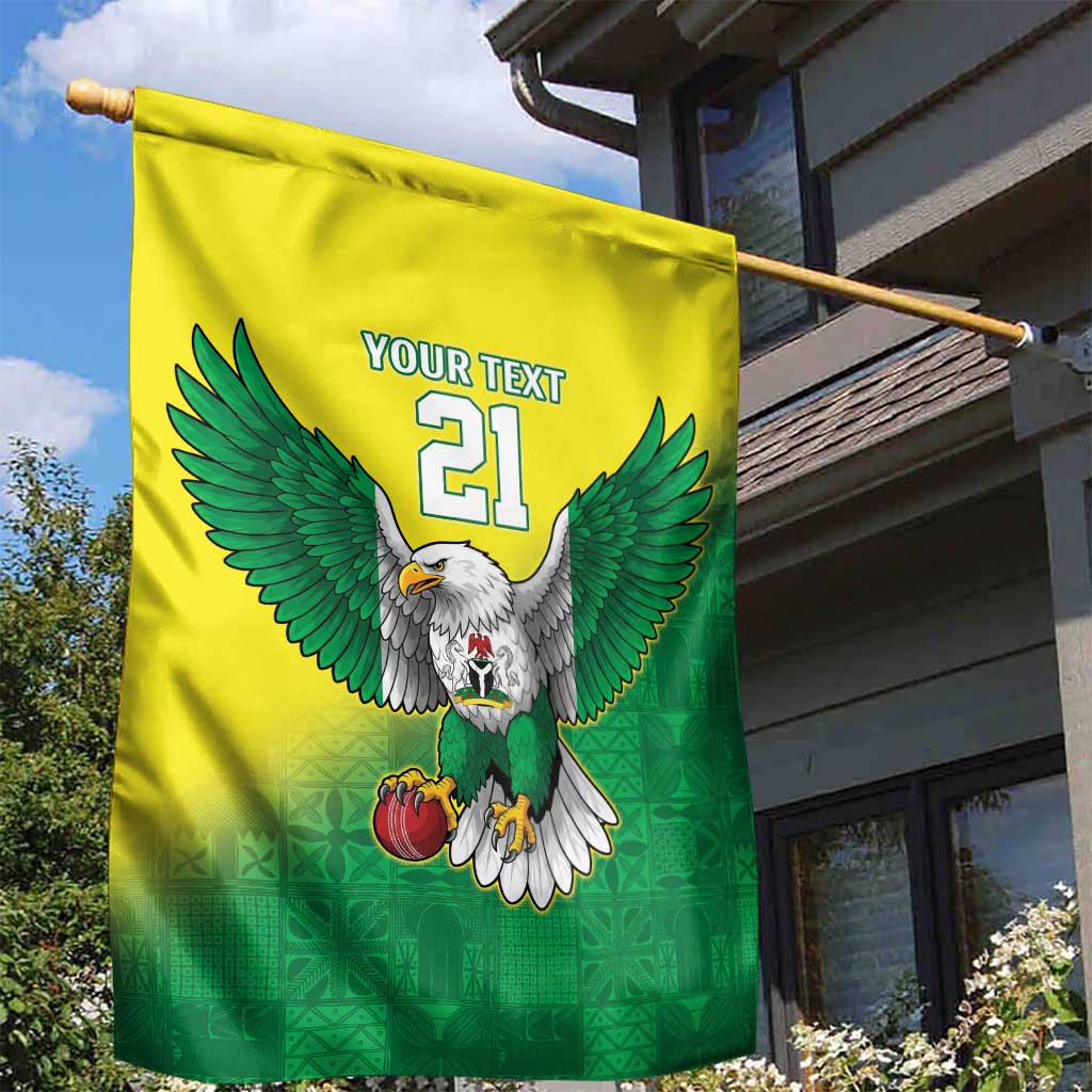 Nigeria Cricket Custom Garden Flag Najeriya Angry Eagle Flag Motif - Wonder Print Shop