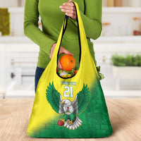 Nigeria Cricket Custom Grocery Bag Najeriya Angry Eagle Flag Motif - Wonder Print Shop