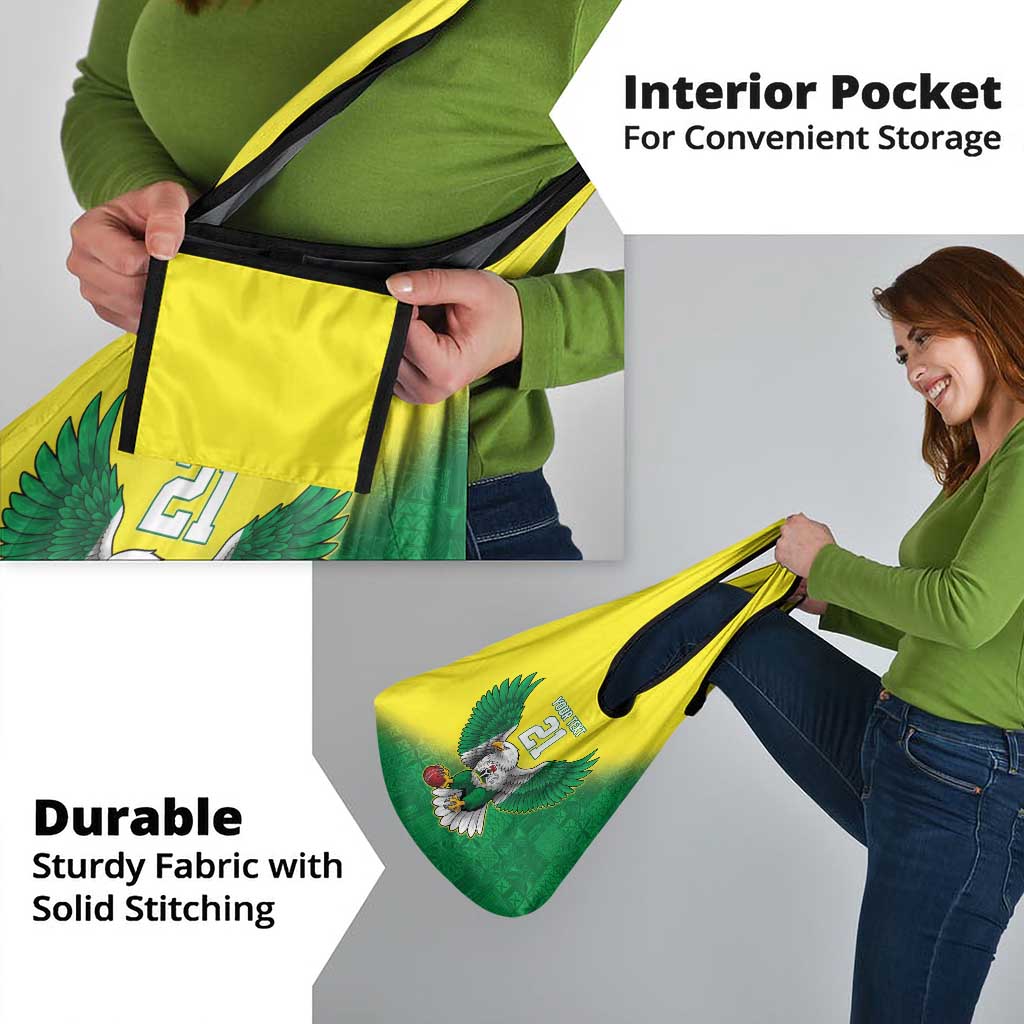 Nigeria Cricket Custom Grocery Bag Najeriya Angry Eagle Flag Motif - Wonder Print Shop