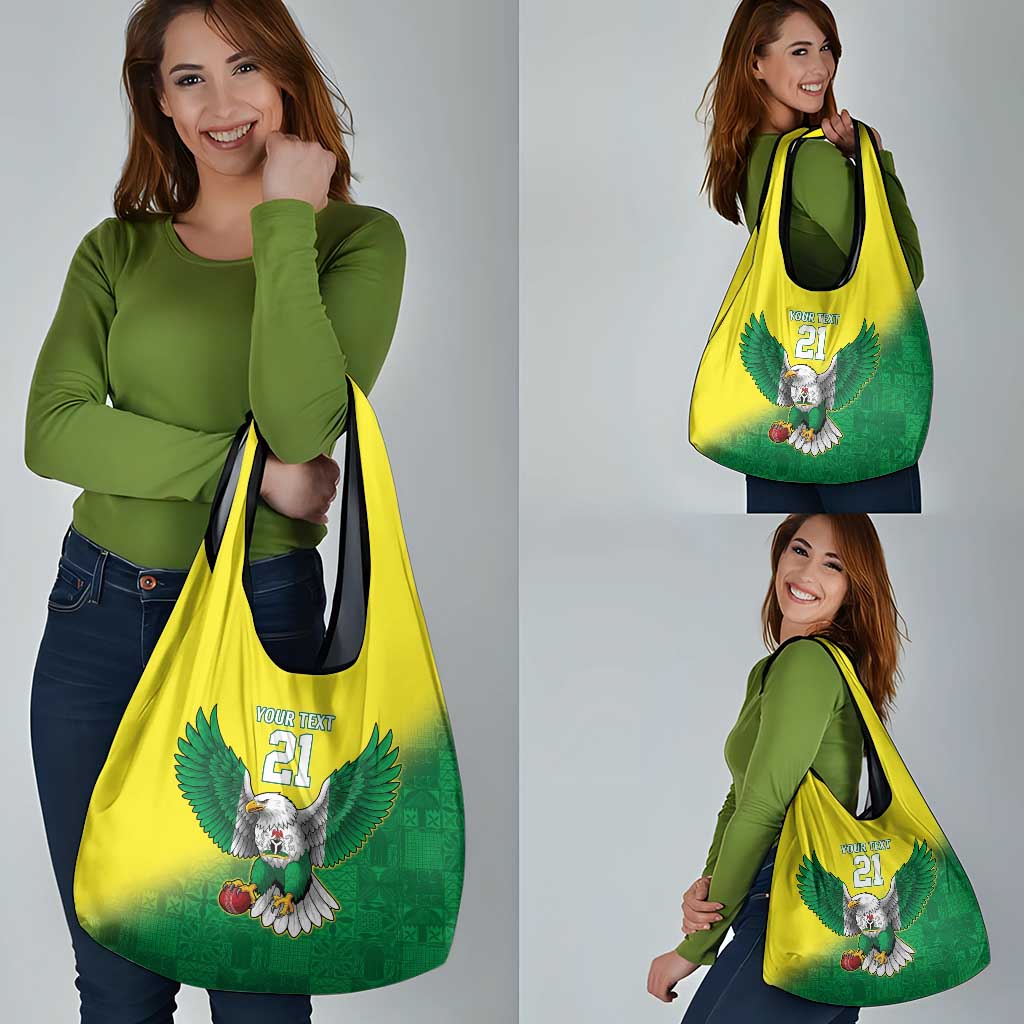 Nigeria Cricket Custom Grocery Bag Najeriya Angry Eagle Flag Motif - Wonder Print Shop