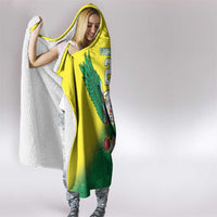 Nigeria Cricket Custom Hooded Blanket Najeriya Angry Eagle Flag Motif - Wonder Print Shop