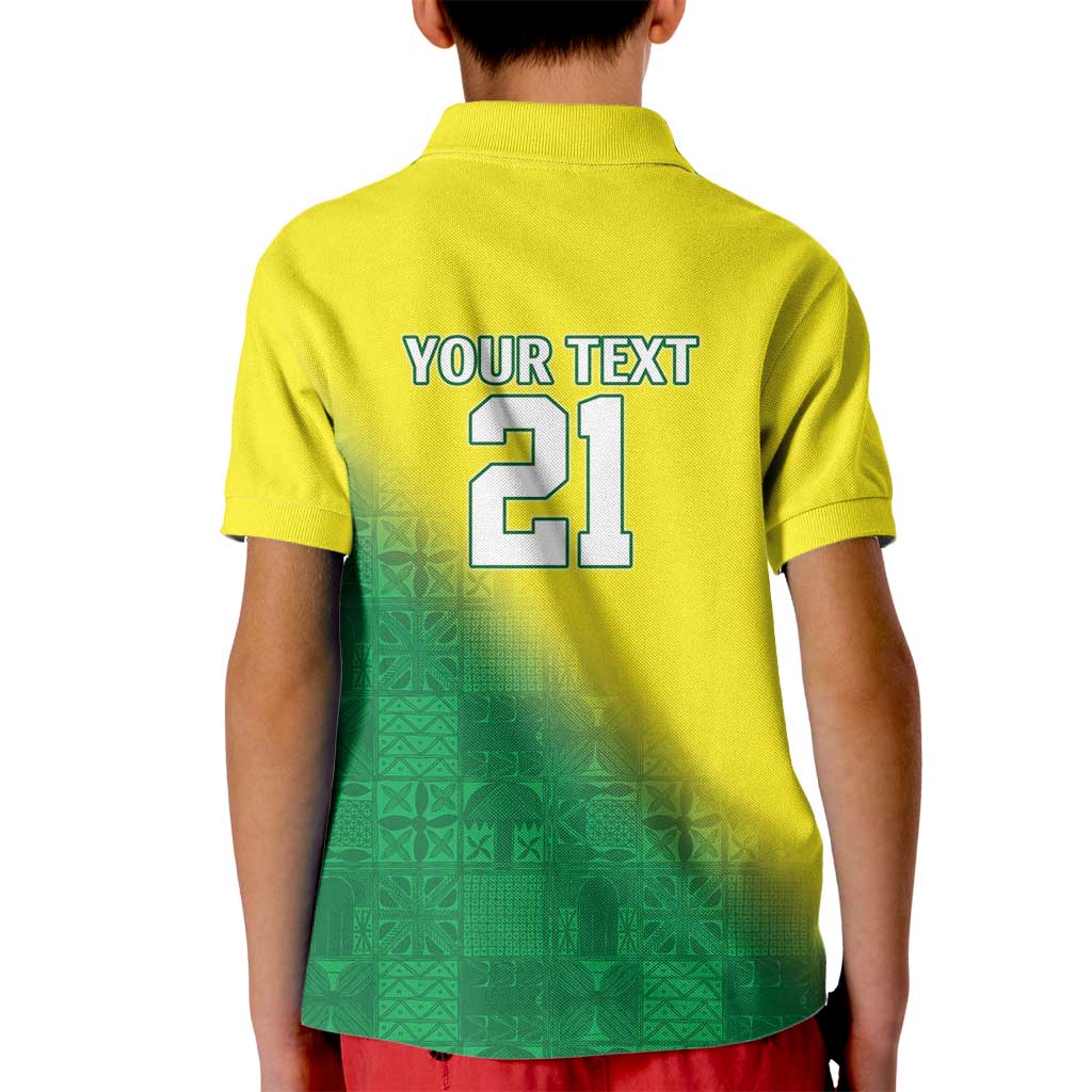 Nigeria Cricket Custom Kid Polo Shirt Najeriya Angry Eagle Flag Motif - Wonder Print Shop