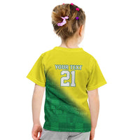 Nigeria Cricket Custom Kid T Shirt Najeriya Angry Eagle Flag Motif - Wonder Print Shop