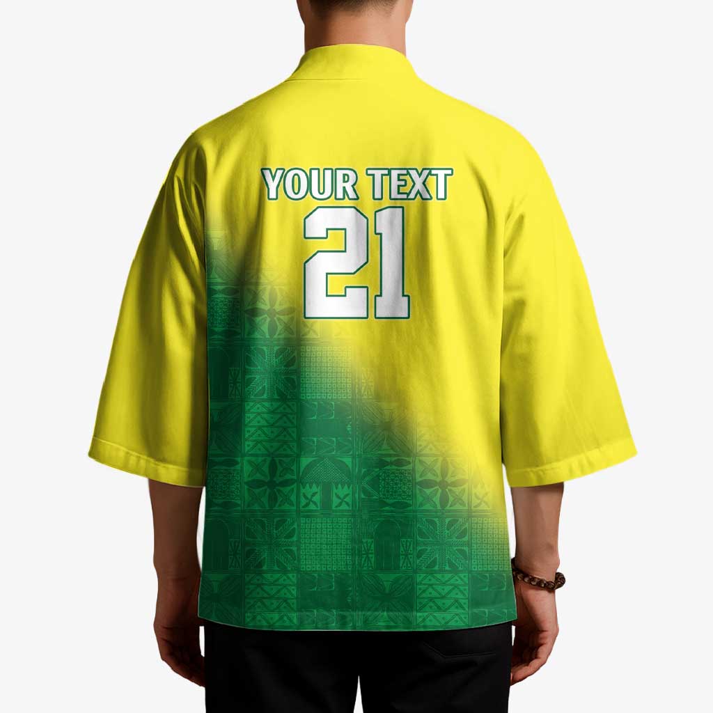 Nigeria Cricket Custom Kimono Najeriya Angry Eagle Flag Motif - Wonder Print Shop