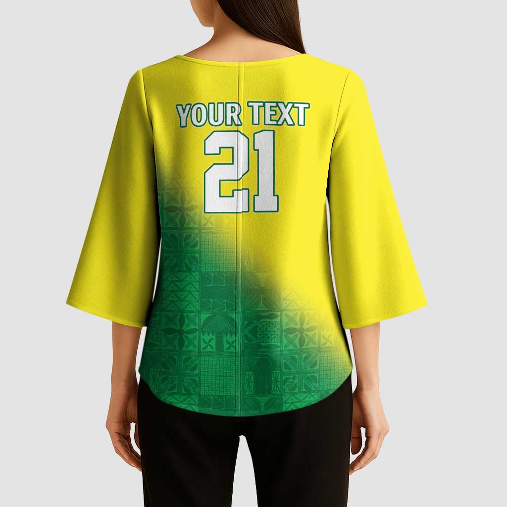 Nigeria Cricket Custom Kimono Sleeve Blouse Najeriya Angry Eagle Flag Motif - Wonder Print Shop