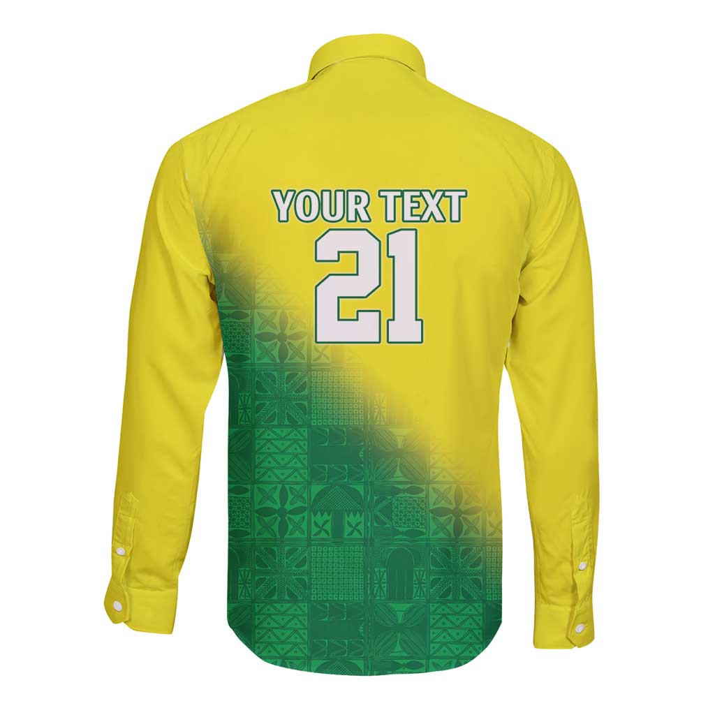 Nigeria Cricket Custom Long Sleeve Button Shirt Najeriya Angry Eagle Flag Motif - Wonder Print Shop