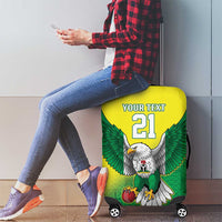 Nigeria Cricket Custom Luggage Cover Najeriya Angry Eagle Flag Motif - Wonder Print Shop