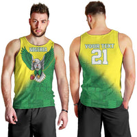 Nigeria Cricket Custom Men Tank Top Najeriya Angry Eagle Flag Motif - Wonder Print Shop
