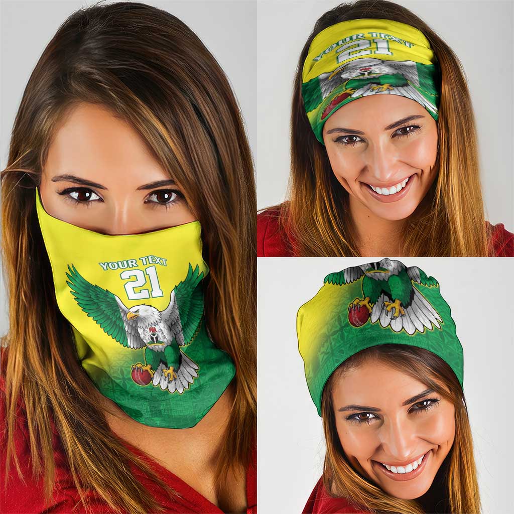 Nigeria Cricket Custom Neck Gaiter Najeriya Angry Eagle Flag Motif - Wonder Print Shop