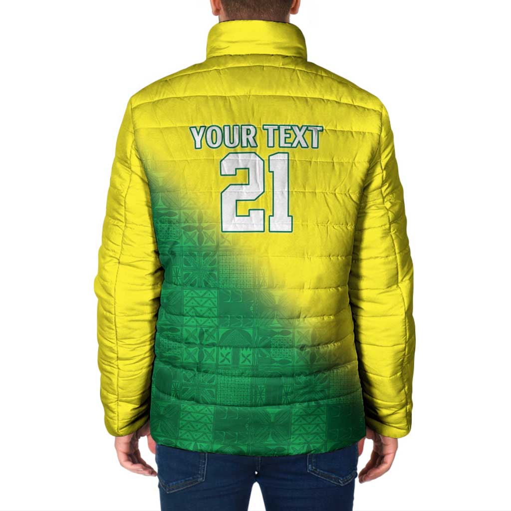 Nigeria Cricket Custom Padded Jacket Najeriya Angry Eagle Flag Motif - Wonder Print Shop