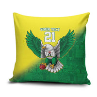 Nigeria Cricket Custom Pillow Cover Najeriya Angry Eagle Flag Motif - Wonder Print Shop