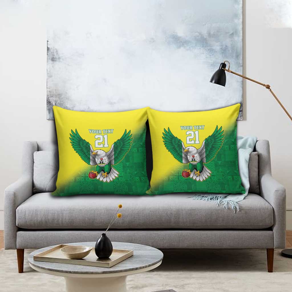 Nigeria Cricket Custom Pillow Cover Najeriya Angry Eagle Flag Motif - Wonder Print Shop
