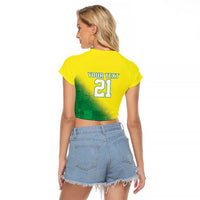 Nigeria Cricket Custom Raglan Cropped T Shirt Najeriya Angry Eagle Flag Motif - Wonder Print Shop