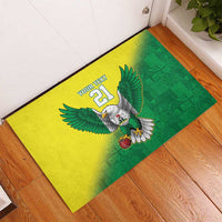 Nigeria Cricket Custom Rubber Doormat Najeriya Angry Eagle Flag Motif - Wonder Print Shop
