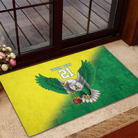 Nigeria Cricket Custom Rubber Doormat Najeriya Angry Eagle Flag Motif - Wonder Print Shop