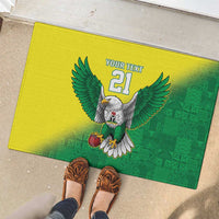 Nigeria Cricket Custom Rubber Doormat Najeriya Angry Eagle Flag Motif - Wonder Print Shop