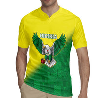 Nigeria Cricket Custom Rugby Jersey Najeriya Angry Eagle Flag Motif - Wonder Print Shop