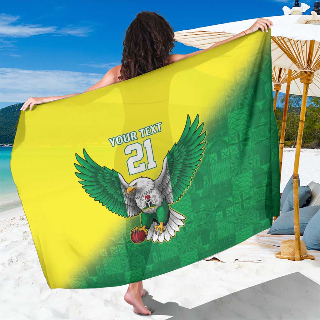 Nigeria Cricket Custom Sarong Najeriya Angry Eagle Flag Motif - Wonder Print Shop