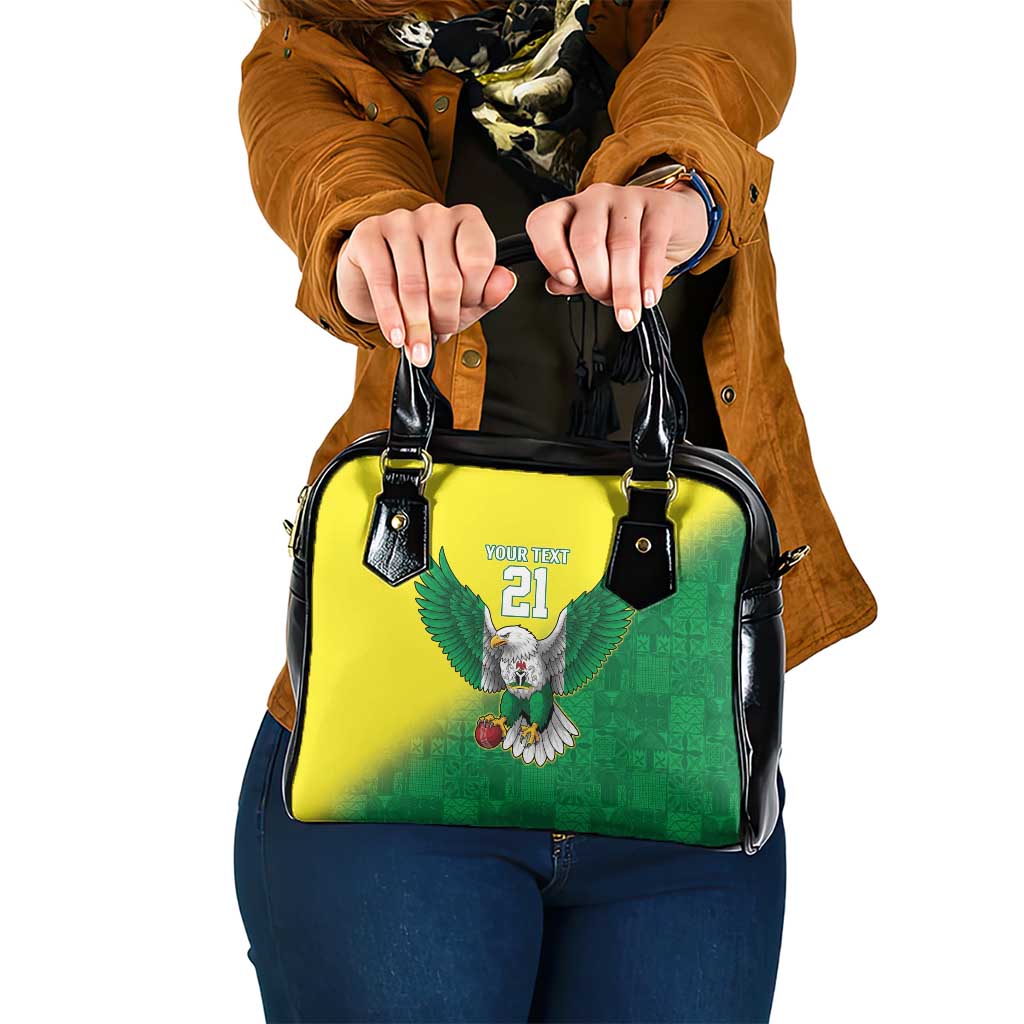 Nigeria Cricket Custom Shoulder Handbag Najeriya Angry Eagle Flag Motif - Wonder Print Shop