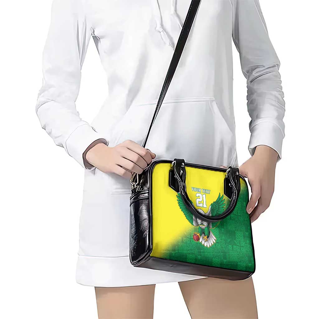 Nigeria Cricket Custom Shoulder Handbag Najeriya Angry Eagle Flag Motif - Wonder Print Shop