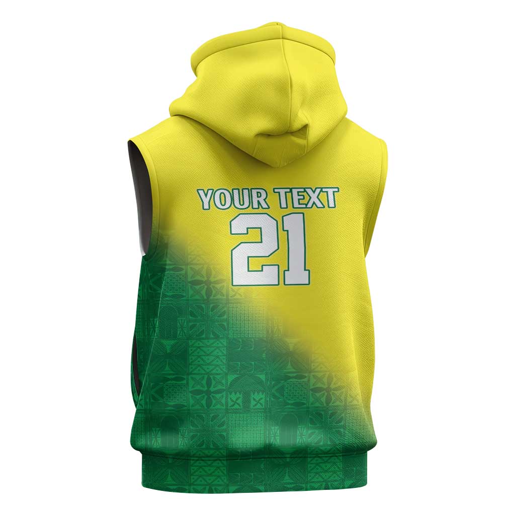 Nigeria Cricket Custom Sleeveless Hoodie Najeriya Angry Eagle Flag Motif - Wonder Print Shop