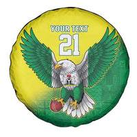 Nigeria Cricket Custom Spare Tire Cover Najeriya Angry Eagle Flag Motif - Wonder Print Shop