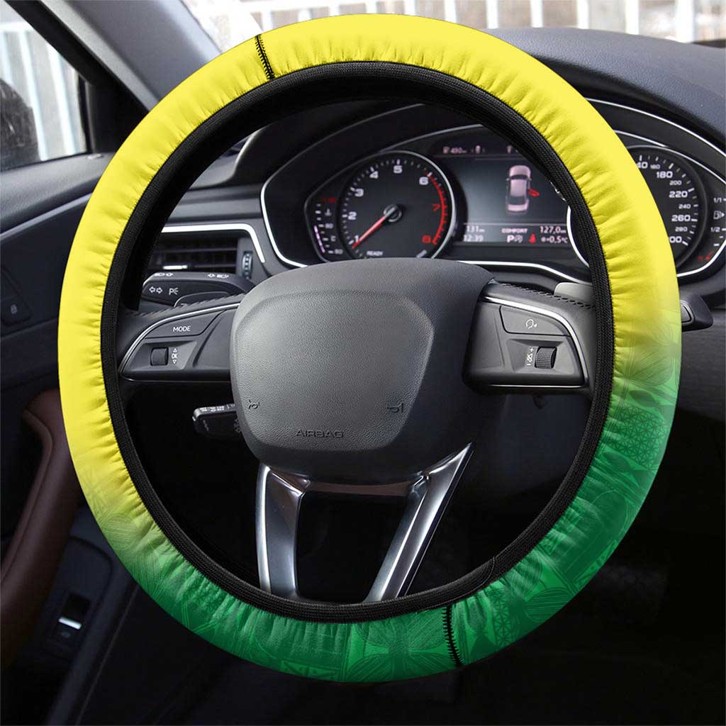 Nigeria Cricket Steering Wheel Cover Najeriya Angry Eagle Flag Motif - Wonder Print Shop