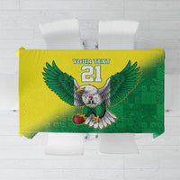 Nigeria Cricket Custom Tablecloth Najeriya Angry Eagle Flag Motif - Wonder Print Shop