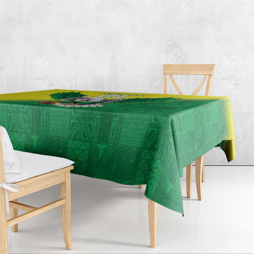 Nigeria Cricket Custom Tablecloth Najeriya Angry Eagle Flag Motif - Wonder Print Shop