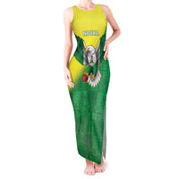 Nigeria Cricket Custom Tank Maxi Dress Najeriya Angry Eagle Flag Motif - Wonder Print Shop