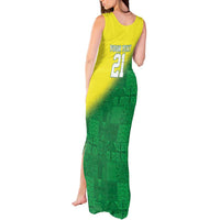 Nigeria Cricket Custom Tank Maxi Dress Najeriya Angry Eagle Flag Motif - Wonder Print Shop