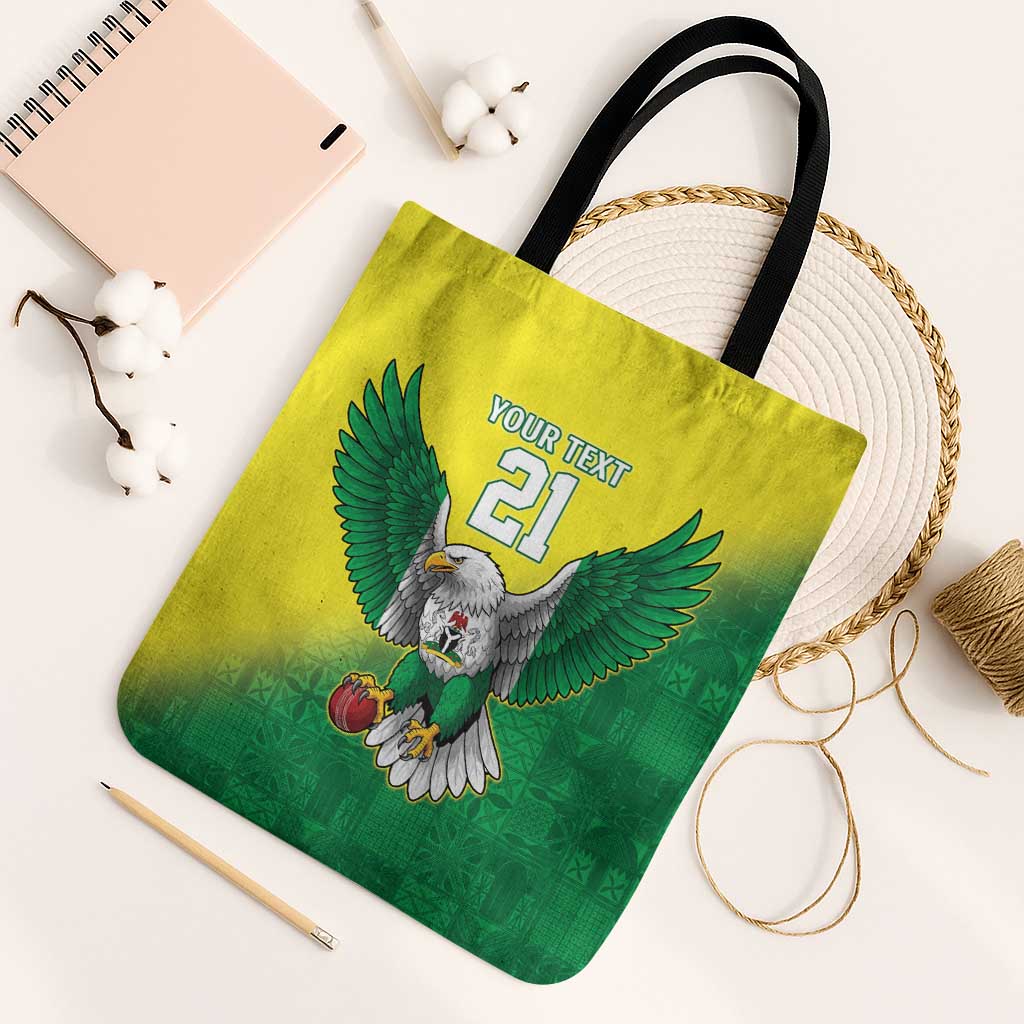 Nigeria Cricket Custom Tote Bag Najeriya Angry Eagle Flag Motif - Wonder Print Shop