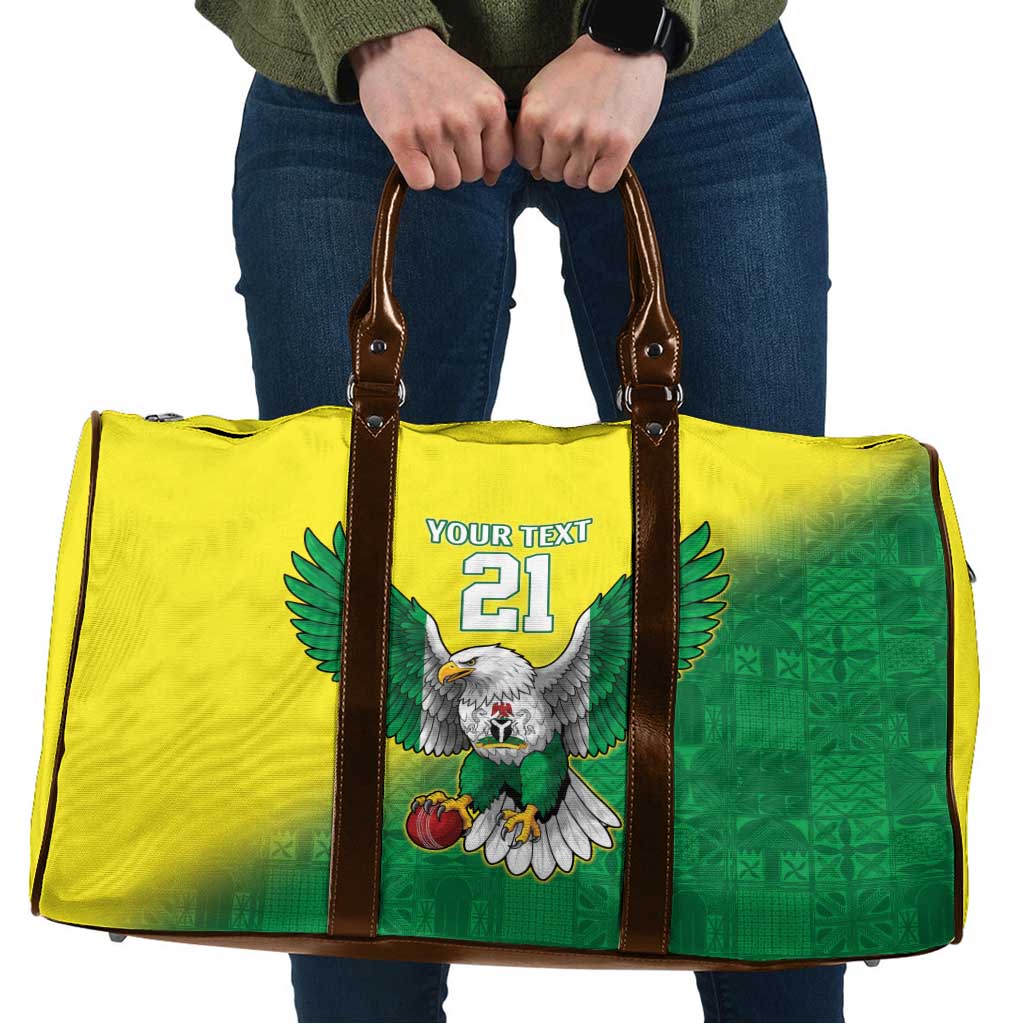 Nigeria Cricket Custom Travel Bag Najeriya Angry Eagle Flag Motif - Wonder Print Shop