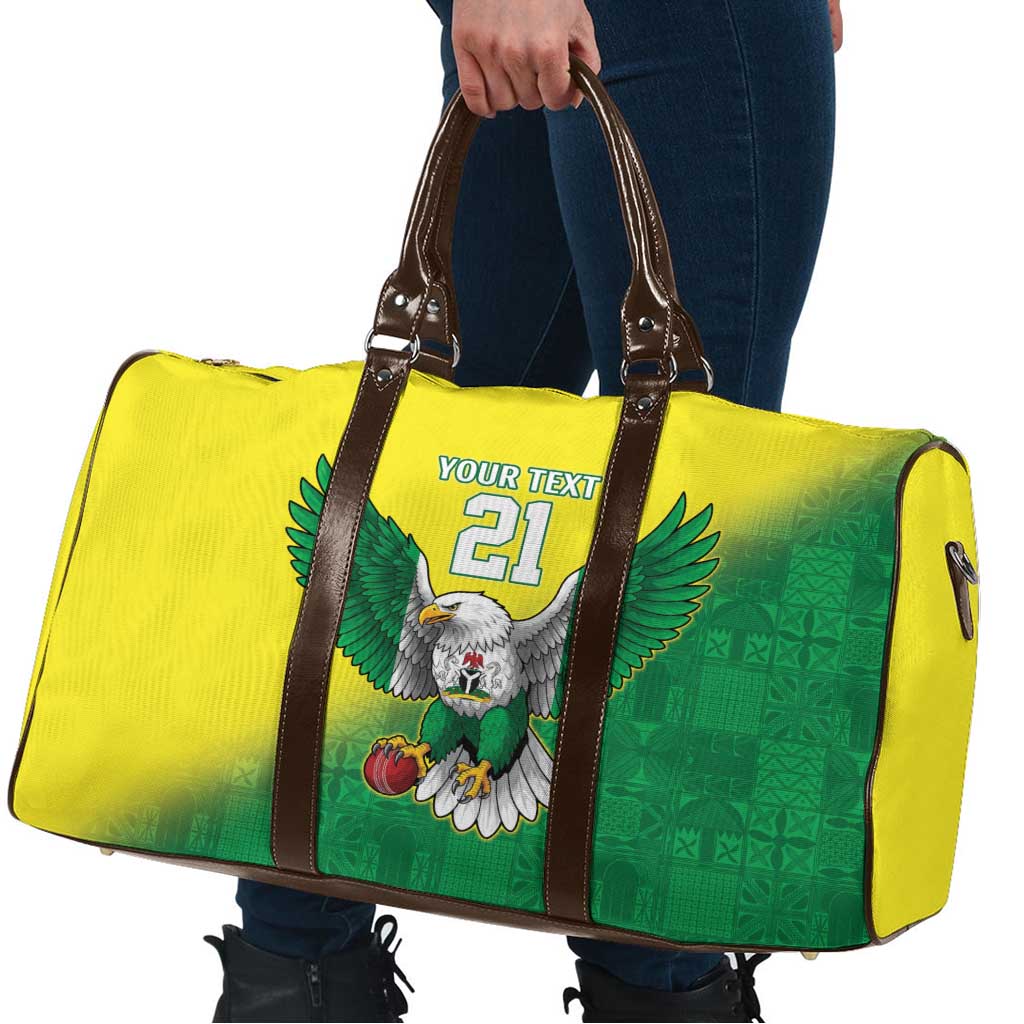 Nigeria Cricket Custom Travel Bag Najeriya Angry Eagle Flag Motif - Wonder Print Shop