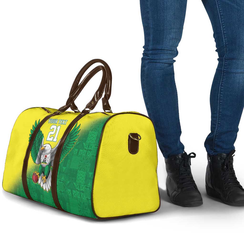 Nigeria Cricket Custom Travel Bag Najeriya Angry Eagle Flag Motif - Wonder Print Shop