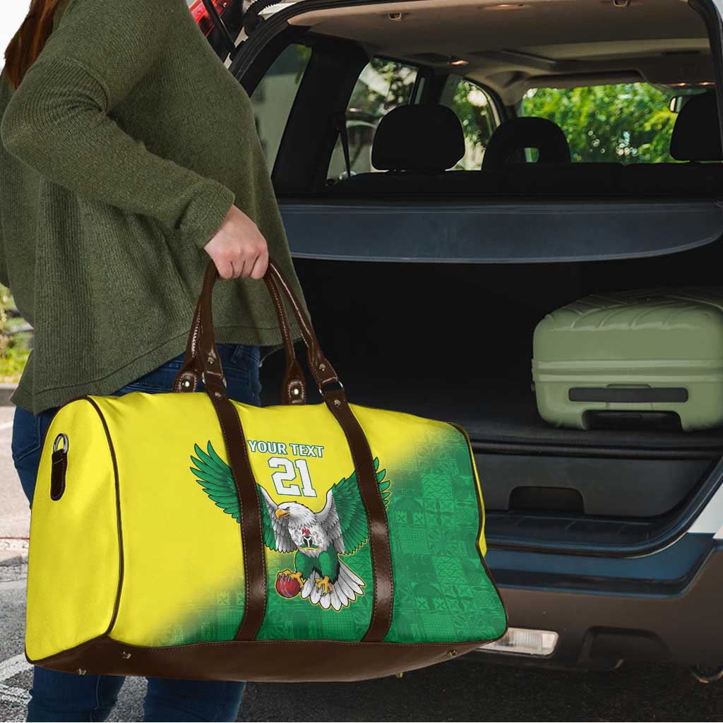 Nigeria Cricket Custom Travel Bag Najeriya Angry Eagle Flag Motif - Wonder Print Shop