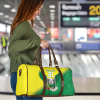 Nigeria Cricket Custom Travel Bag Najeriya Angry Eagle Flag Motif - Wonder Print Shop