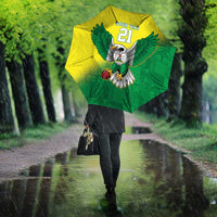 Nigeria Cricket Custom Umbrella Najeriya Angry Eagle Flag Motif - Wonder Print Shop