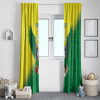 Nigeria Cricket Custom Window Curtain Najeriya Angry Eagle Flag Motif - Wonder Print Shop