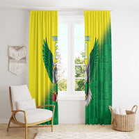 Nigeria Cricket Custom Window Curtain Najeriya Angry Eagle Flag Motif - Wonder Print Shop