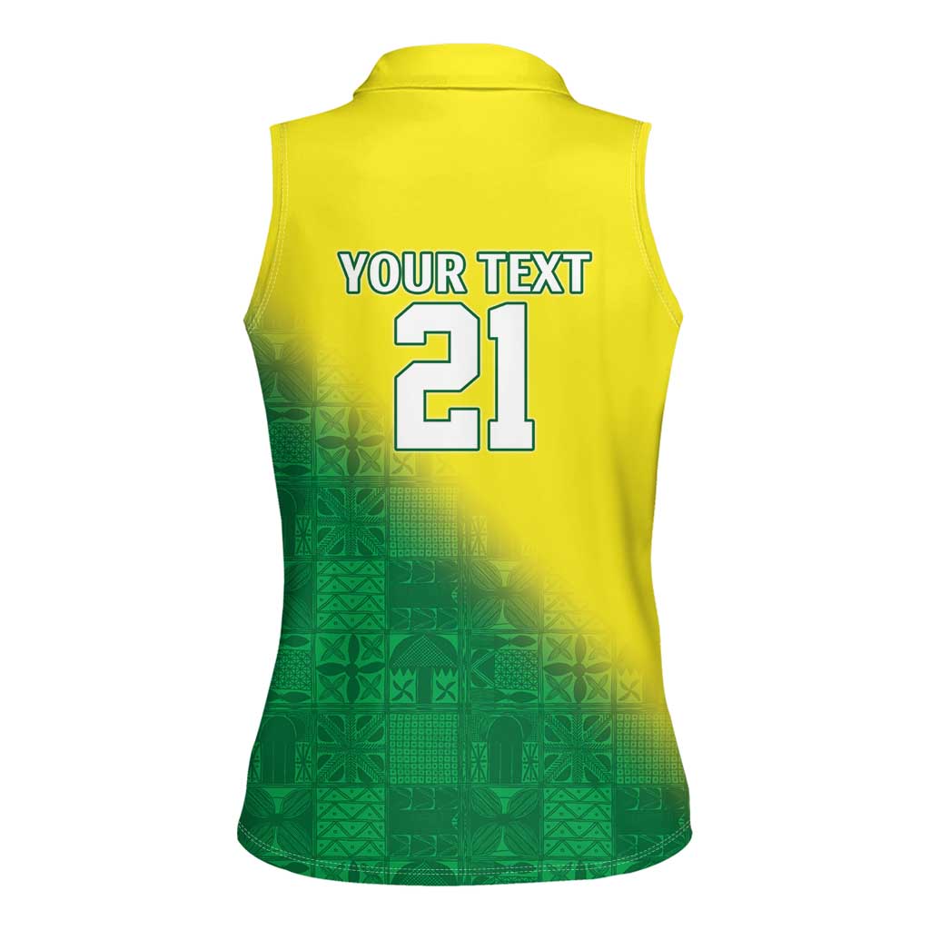 Nigeria Cricket Custom Women Sleeveless Polo Shirt Najeriya Angry Eagle Flag Motif - Wonder Print Shop