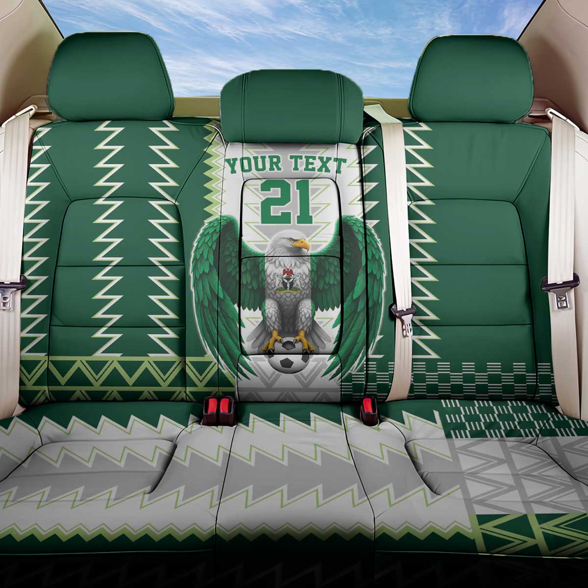 Nigeria Football Custom Back Car Seat Cover Classic 20-21 Home Jersey - Wonder Print Shop