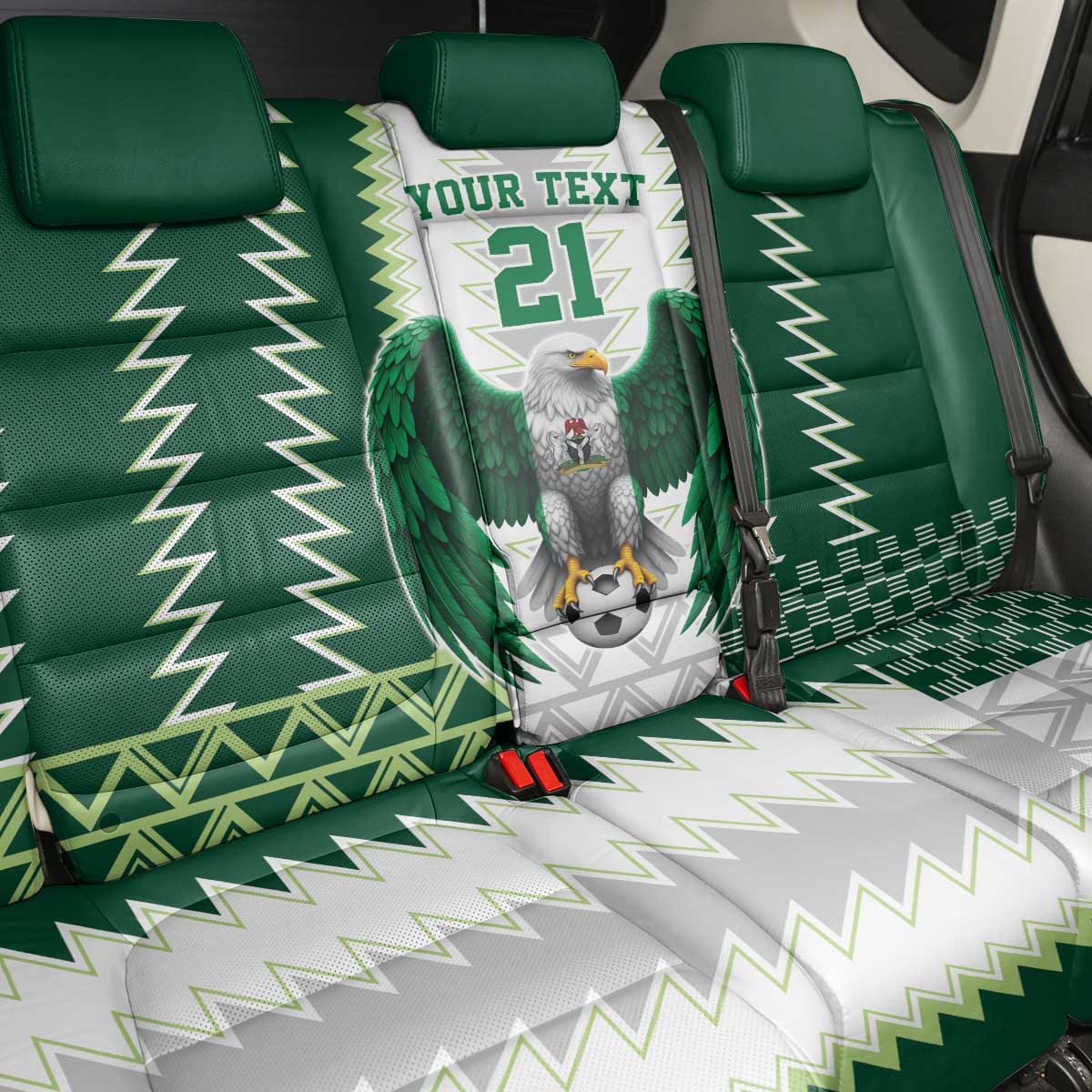 Nigeria Football Custom Back Car Seat Cover Classic 20-21 Home Jersey - Wonder Print Shop