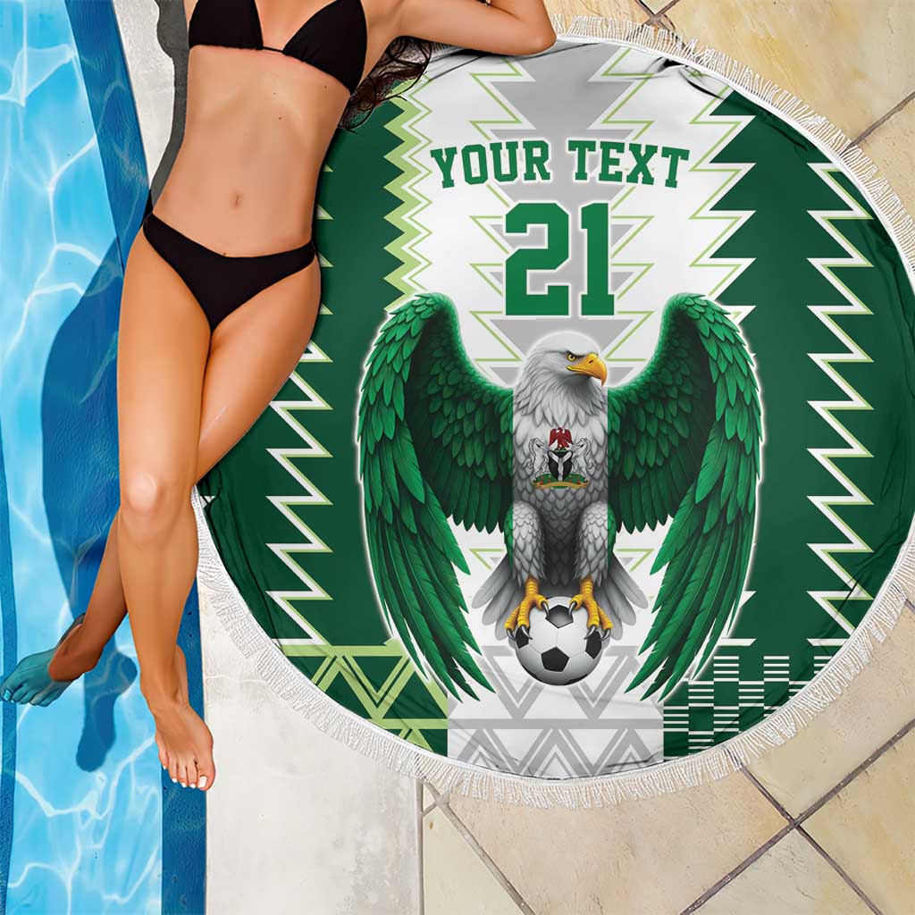 Nigeria Football Custom Beach Blanket Classic 20-21 Home Jersey - Wonder Print Shop