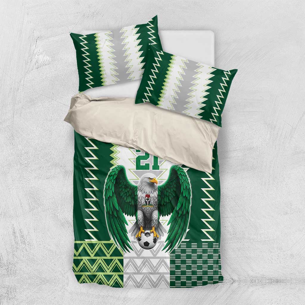 Nigeria Football Custom Bedding Set Classic 20-21 Home Jersey - Wonder Print Shop