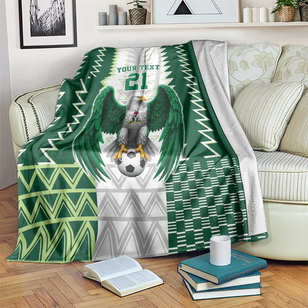 Nigeria Football Custom Blanket Classic 20-21 Home Jersey - Wonder Print Shop