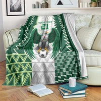 Nigeria Football Custom Blanket Classic 20-21 Home Jersey - Wonder Print Shop