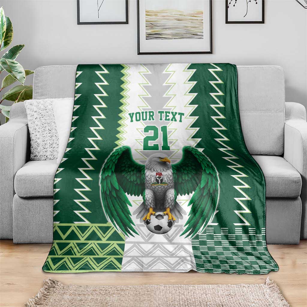 Nigeria Football Custom Blanket Classic 20-21 Home Jersey - Wonder Print Shop
